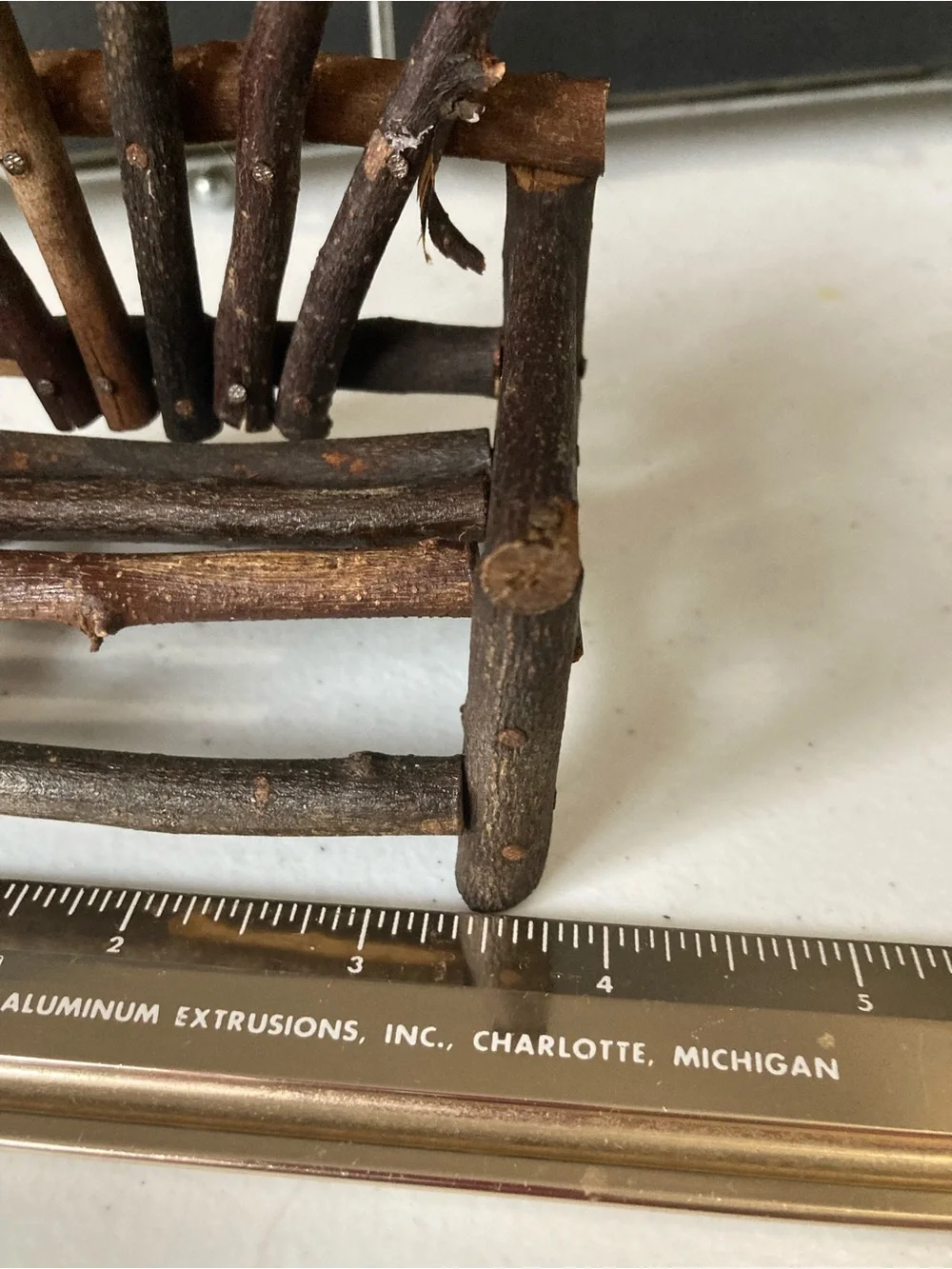 Barbie Rustic Mini Twig Chair Doll House Furniture- Natural Brown